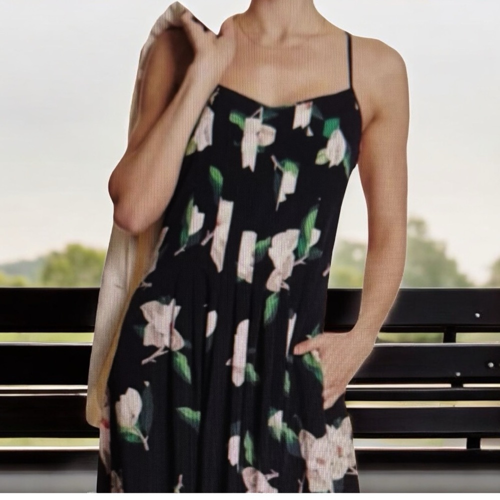 Banana Republic Magnolia Print Sleeveless, Fit and Flare Midi Dress Sz 6